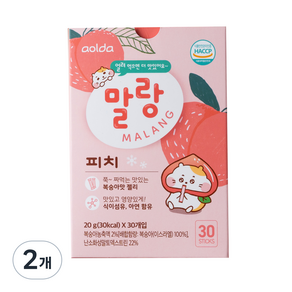 Aolda Malang Peach Stick Jelly 20g x 30p, 桃味, 600g, 2盒