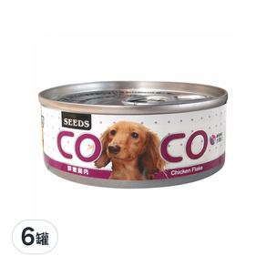 惜時 聖萊西 COCO 愛犬機能餐罐, 鮮嫩雞肉, 80g, 6罐