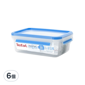 TEFAL 法國特福 MasterSeal PP保鮮盒 K3021212 1.0L, 6個