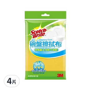 3M Scotch-Brite 百利 碗盤擦拭布, 4片