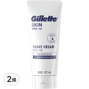 Gillette 吉列 敏感肌適用刮鬍膏, 177ml, 2條