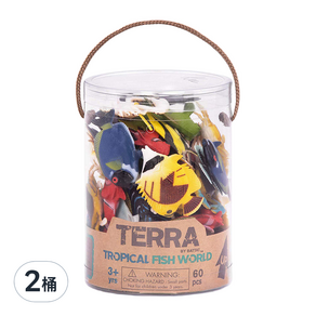 TERRA BY BATTAT 科育感統玩具 熱帶海洋 3歲以上, 60個, 2桶