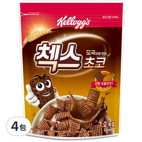 Kellogg's 家樂氏 COCO 可可猴 巧克力格格脆麥片, 1.2kg, 4包