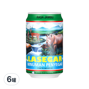 LASEGAR Jeruk Nipis 檸檬風味飲料, 320ml, 6罐