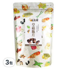 元氣家 草菇脆片, 80g, 3包