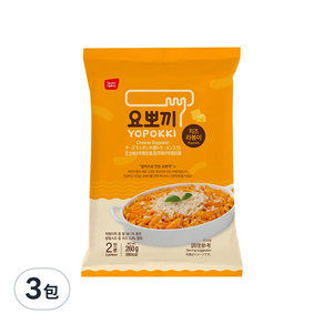 YOPOKKI 起司味炒年糕拉麵 兩人份, 260g, 3包