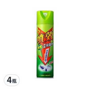 噴效 水性噴霧殺蟲劑 清香型, 600ml, 4瓶