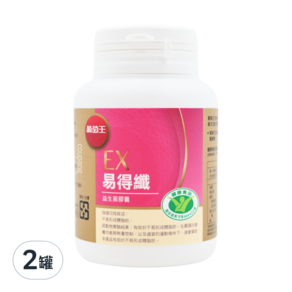 葡萄王 易得纖益生菌膠囊, 30顆, 2罐