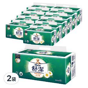 Kleenex 舒潔 棉柔舒適抽取衛生紙, 90張, 12包, 2袋