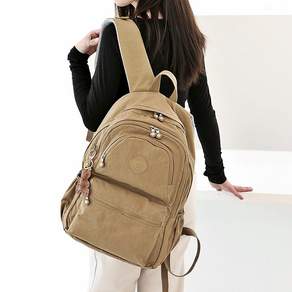Lulu Bag 女用 Miss Bag 計時器 3 向防水旅行背包，收納良好 + 組件套裝, 棕色(背包)+隨機出貨(配件)