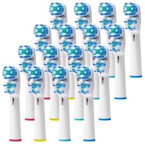 Tobi.m Oral-B 成人電動牙刷頭 棕色, SB-417, 16個