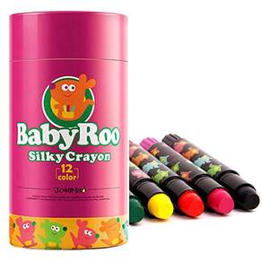 Joan Miro BabyRoo 可水洗彩色絲滑蠟筆, 12色, 1組
