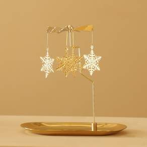 Roy Wing Romantic 旋轉蠟燭 Candle Tray Design S, 金色