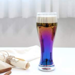 Cozy Table Mystic Aurora Prism全息圖啤酒玻璃杯 550ml, 4個