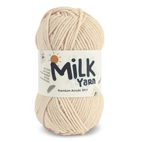 Knitt MiLK編織線 50g, 1捆, 淺米色