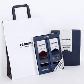 renoma 男款高級西裝襪禮盒 2件組 2入+提袋 2入