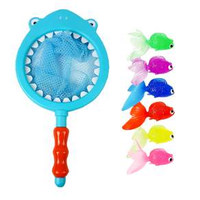 鯊魚撈網金魚洗澡玩具, 混色