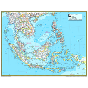 Map.Come 國家地理東南亞地圖塗小號 110 x 78cm, 1個