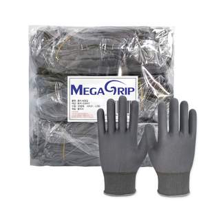 MEGA GRIP 工作手套 L, 灰色, 30雙
