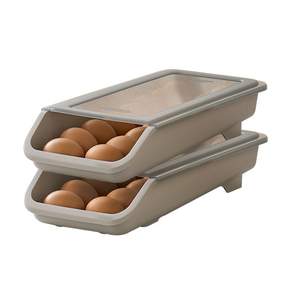EASY&FREE 16格雞蛋收納盒 附蓋子, 灰色