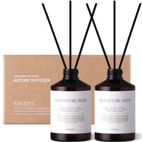 A'SCENT 自然擴香瓶實惠型套組 200ml 2入組, Signature Soap, 1組