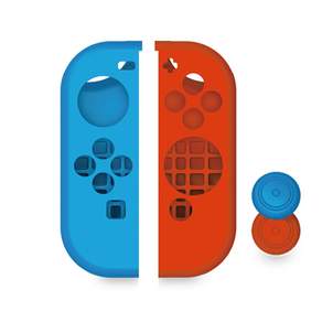 JOYTRON Nintendo Switch Joy-Con 矽膠手柄套組, JTSW-109（藍+紅）, 1套