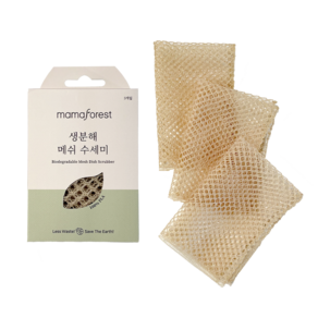 Mama Forest PLA可生物降解網狀洗滌器, 1個, 3片