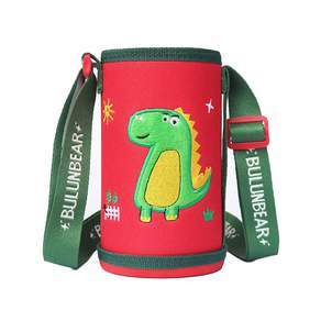 Hanbomnuri 交叉肩帶水壺袋, 1個, 綠色恐龍