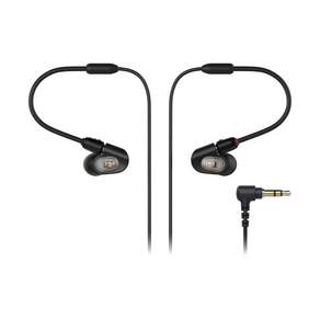 audio-technica 鐵三角 單平衡電樞 BA 驅動器專業入耳式監聽耳機, ATH-E50, 黑色的