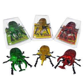 agaplus Gogo甲蟲造型發條玩具 3種 各2入組, 紅色、綠色、黃色