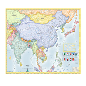 Map.Come Asia Conducting 行政塗層小號 110 x 78cm, 1個