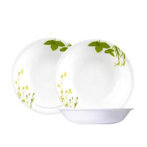 Corelle 康寧 餐具 植物印花小菜碟, 歐洲香草, 圓形盤3入, 1組