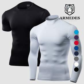 ARMEDES 男式打底 Muzi Tech Fit 短袖 + 2 件海龜上衣