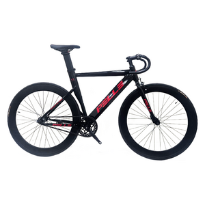 펠레스포츠 펠레바이크 픽시 T1 경량 카본스틸 픽시자전거 52L, Glossy Black + Red, 160cm, 1개