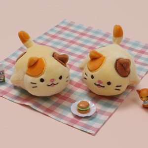 모찌타운 꾹꾹이 스퀴시 고양이 스트레스볼, 6cm, 치즈, 1개