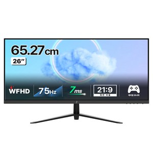 주연테크 WFHD IPS 75Hz HDR 와이드 모니터, 65cm, V26FX75 ZERO(무결점)
