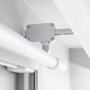 생활백서 못없이 설치하는 안뚫어고리 커튼박스형 커튼봉용, 화이트, 2세트