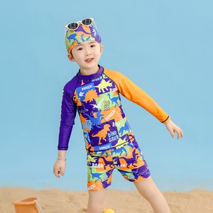 스타빈 남아용 댄저다이노 래쉬가드 상하의 + 모자 세트