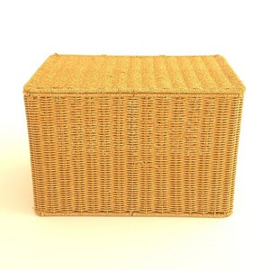 PP라탄 덮개사각바구니 옵션2(40x26x27cm), 안감없음, 1개, 덮개 옵션2번 옅은갈색(light brown)