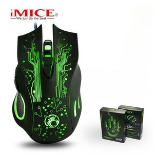 모르기니 프리미엄 게이밍 마우스 자동발광 IMICE E-스포츠 MG-002A, 블랙