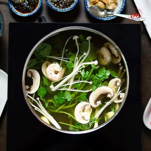 손이 안 뜨거운 깊은 스테인리스2중 탕/짬뽕/국밥 용기 라면사발 그릇3종(17-19cm), 중, 1개