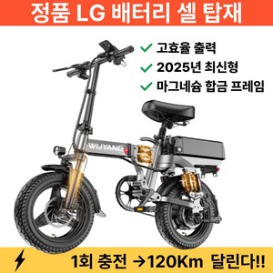 ELX 접이식 전기자전거 LG배터리 400W 출퇴근 대리운전 48V 초경량, 고급형(블랙), 알루미늄