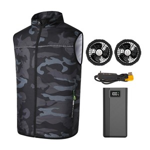 KLIFE 아이스 에어컨조끼 냉각 선풍기조끼 쿨 냉풍조끼 여름작업복 얼음조끼 남녀공용 낚시 등산 현장작업