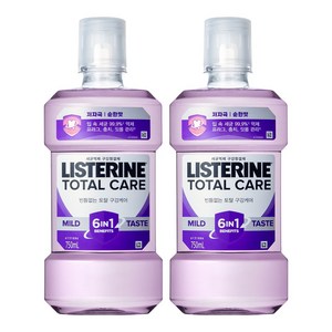 리스테린 토탈케어 마일드 구강청결제, 750ml, 2개