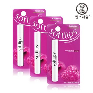 멘소래담 소프트립스 라즈베리 립밤 2g x3개, 3개