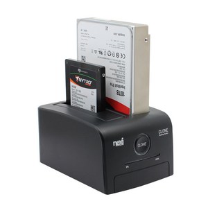 USB3.0 하드 도킹스테이션 SSD HDD 복사기 카피 2베이 외장 케이스 2.5 3.5 하드독 클론 복제, 1개