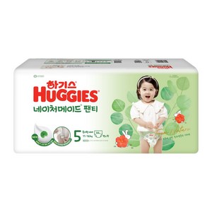 하기스 2024 네이처메이드 팬티형 기저귀 여아용, 5단계, 88매