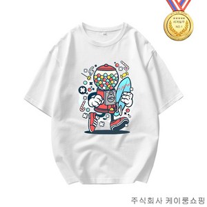 세계일주 여름 남녀공용 반팔티 라운드 반팔 티셔츠 편한 순면 반팔 루즈핏 커플 반팔티 QCDCL-2709