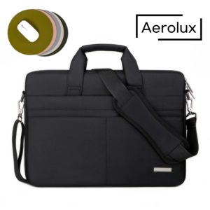 Aerolux 대용량 베이직 튼튼 남여공용 노트북가방 + 마우스패드 증정, 블랙, 1개