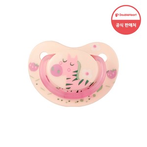더블하트 Fun Friends 노리개 젖꼭지, 1개, 얼룩말, 2단계